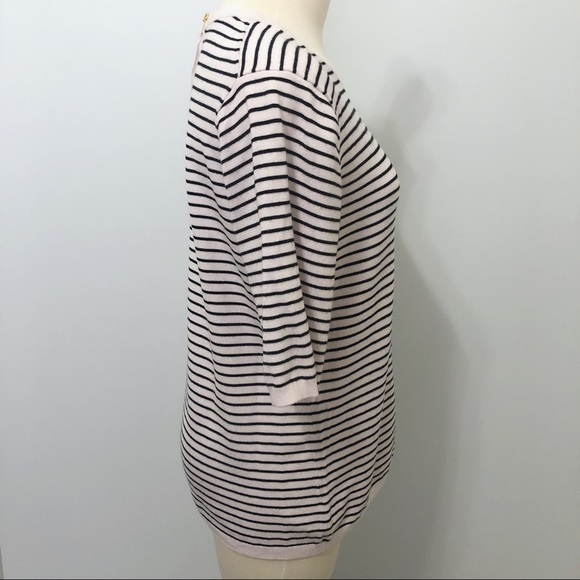 Premise Studio Striped Exposed Zipper Knit Top - Picture 5 of 8